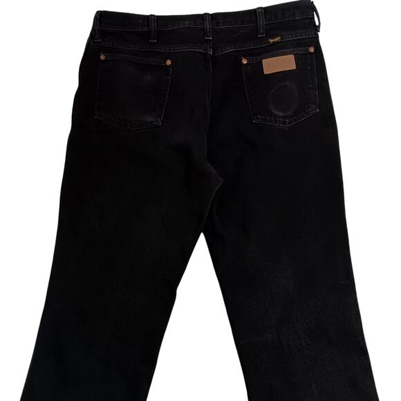 Wrangler Vintage Jeans Mens 36X37 Black Classic Cowboy Cut Western Cowboy Tall - Picture 2 of 15